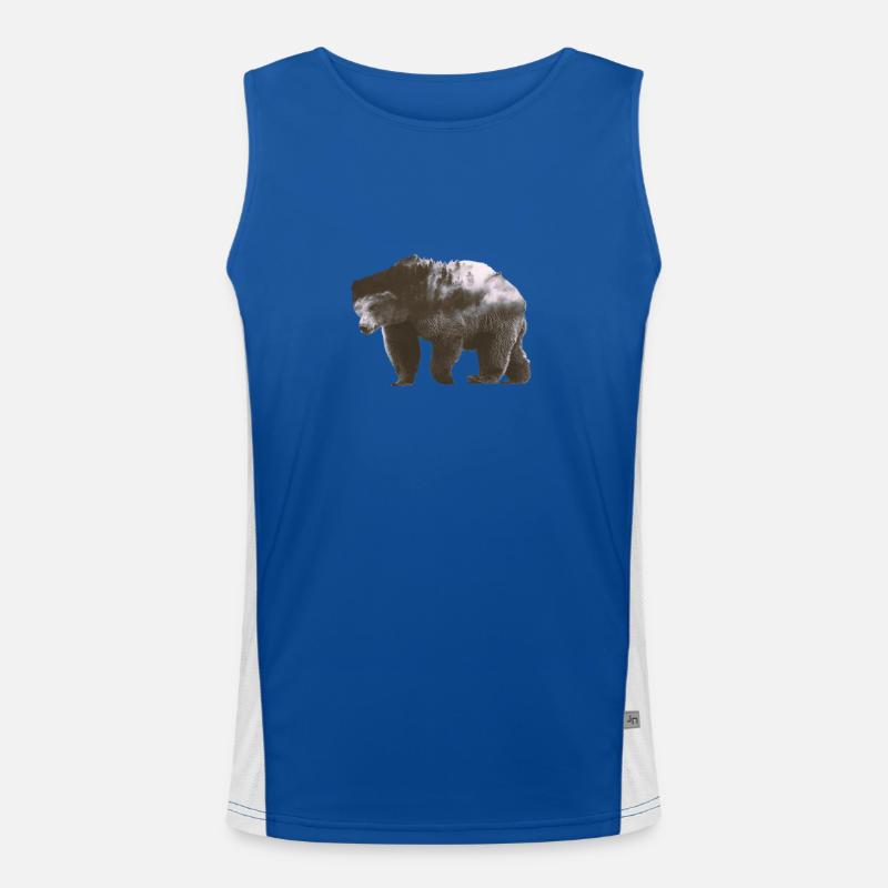 Bär Funktionelles Kontrast-Tank Top für Männer 