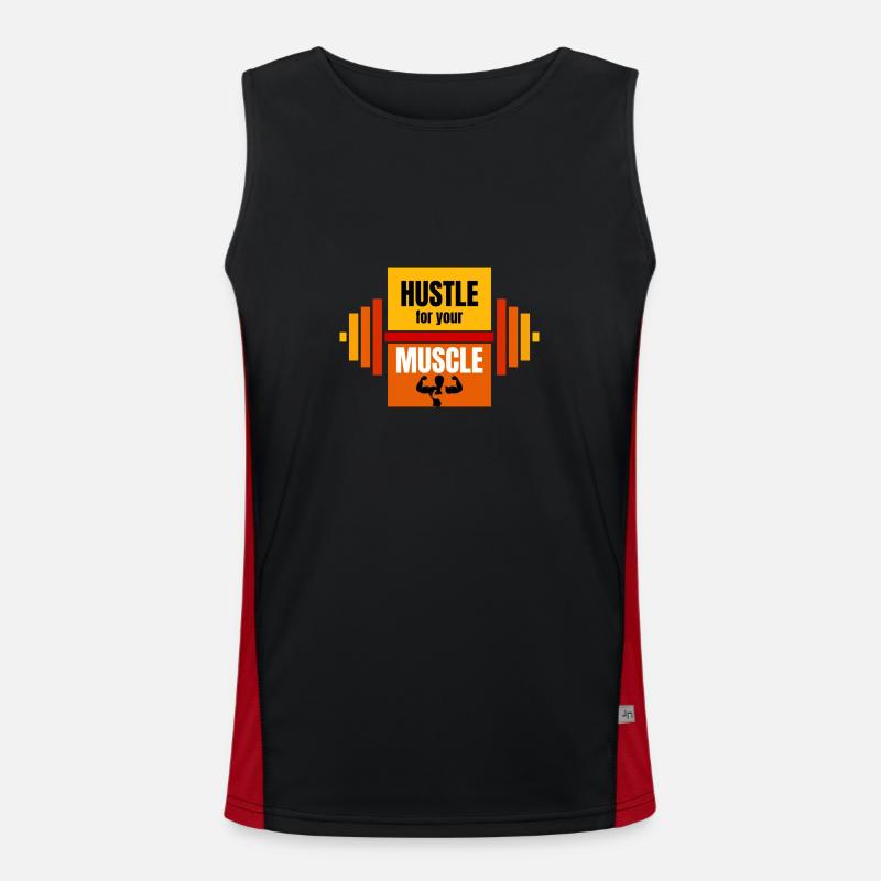 Hustle for your Muscle Funktionelles Kontrast-Tank Top für Männer 