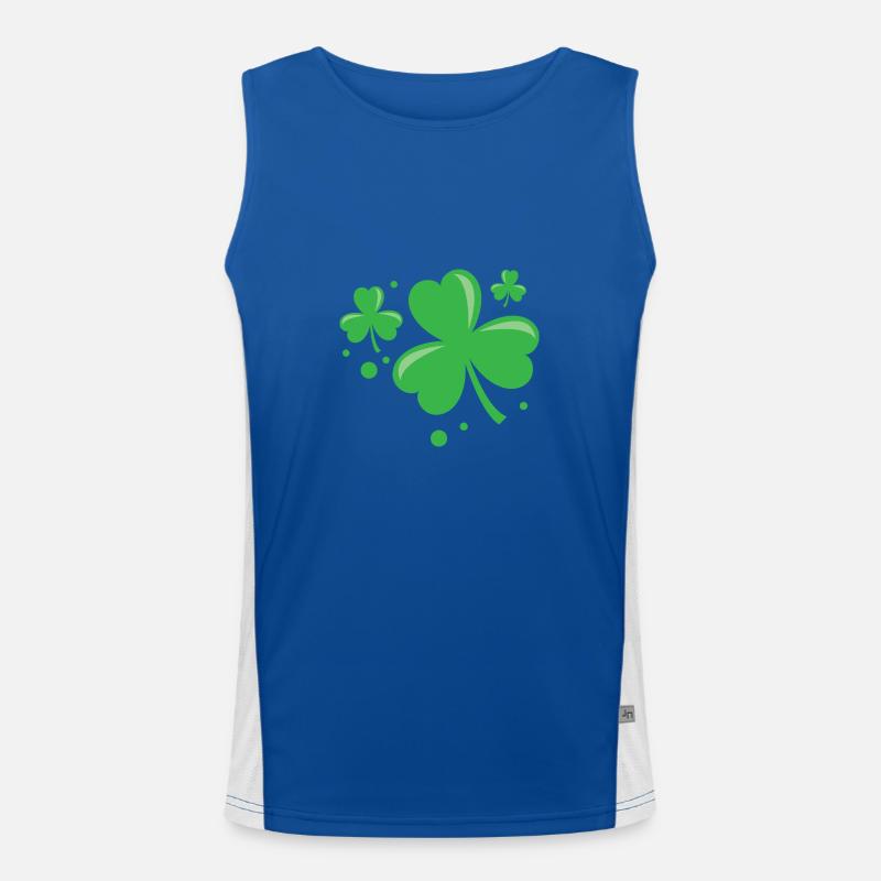 Irisches Kleeblatt im Taschenformat Klee St. Patrick's Funktionelles Kontrast-Tank Top für Männer 
