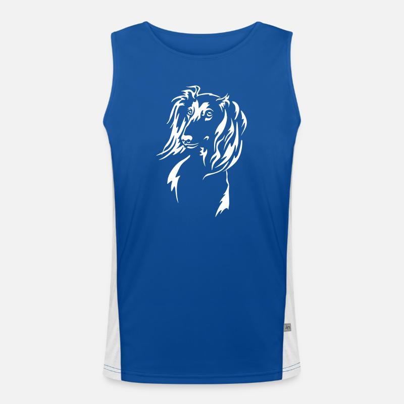 Saluki Head « Black Edition » Débardeur respirant contrasté Homme 