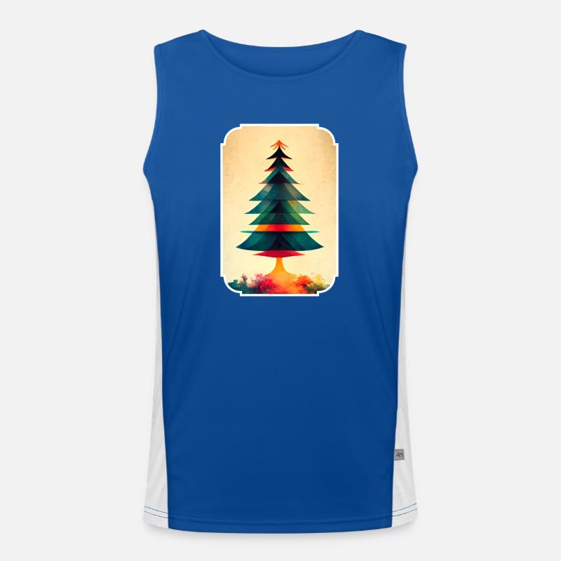 Weihnachtsbaum abheben Funktionelles Kontrast-Tank Top für Männer 