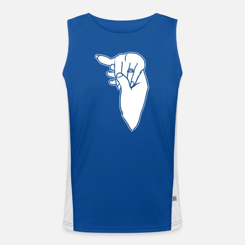 Verlobungs-Ehering-Hand Funktionelles Kontrast-Tank Top für Männer 