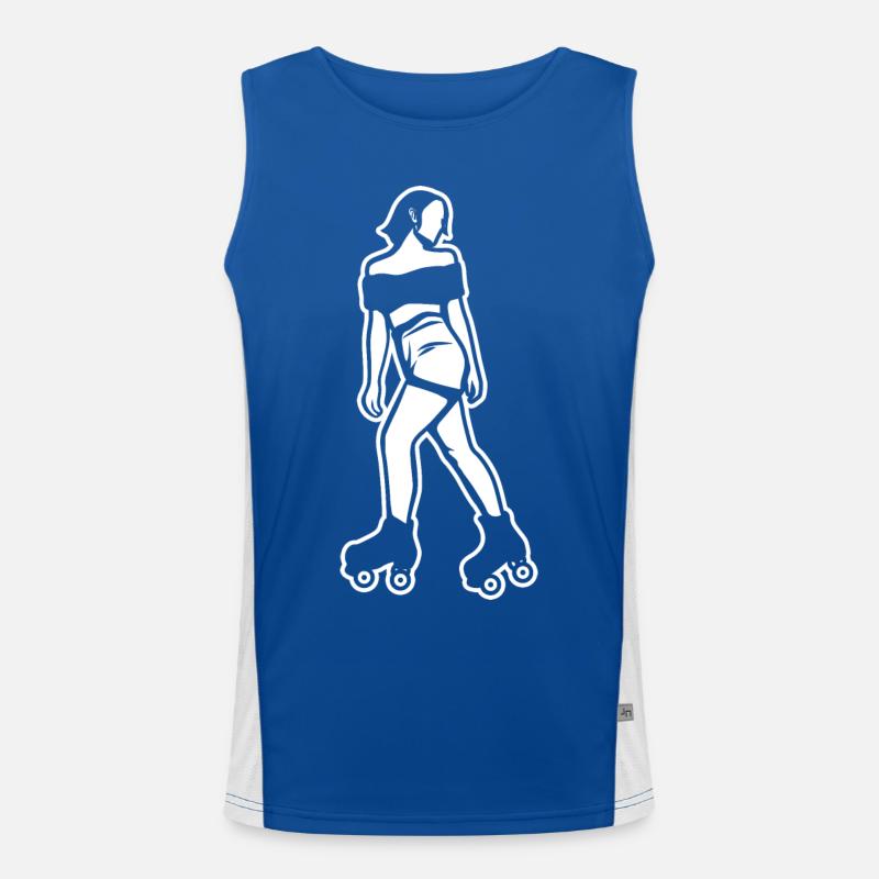 Roller Skates Girls Men's Functional Contrast Tank Top 