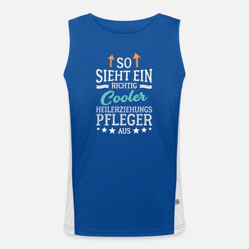 So sieht ein cooler Heilerziehungspfleger aus Funktionelles Kontrast-Tank Top für Männer 