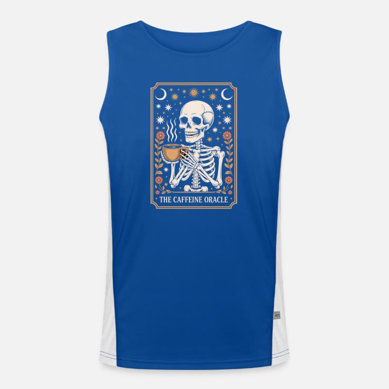 The Caffeine Oracle Coffee Oracle Tarot Men's Functional Contrast Tank Top 