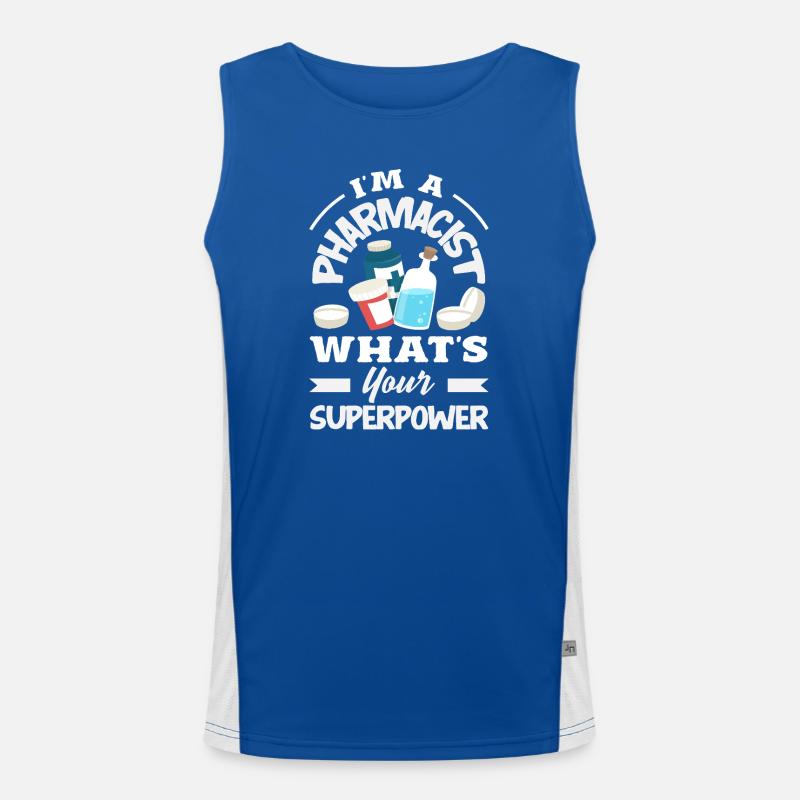 Pharmacist Pharmaceutical Technical Men's Functional Contrast Tank Top 