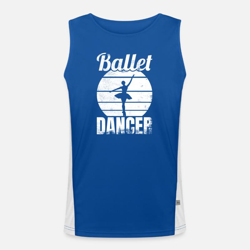Funny ballet dancer Men's Functional Contrast Tank Top 
