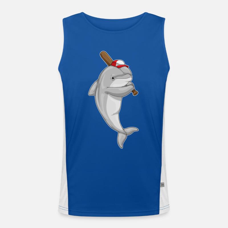 Dolphin Baseball Baseball Bats Men's Functional Contrast Tank Top 