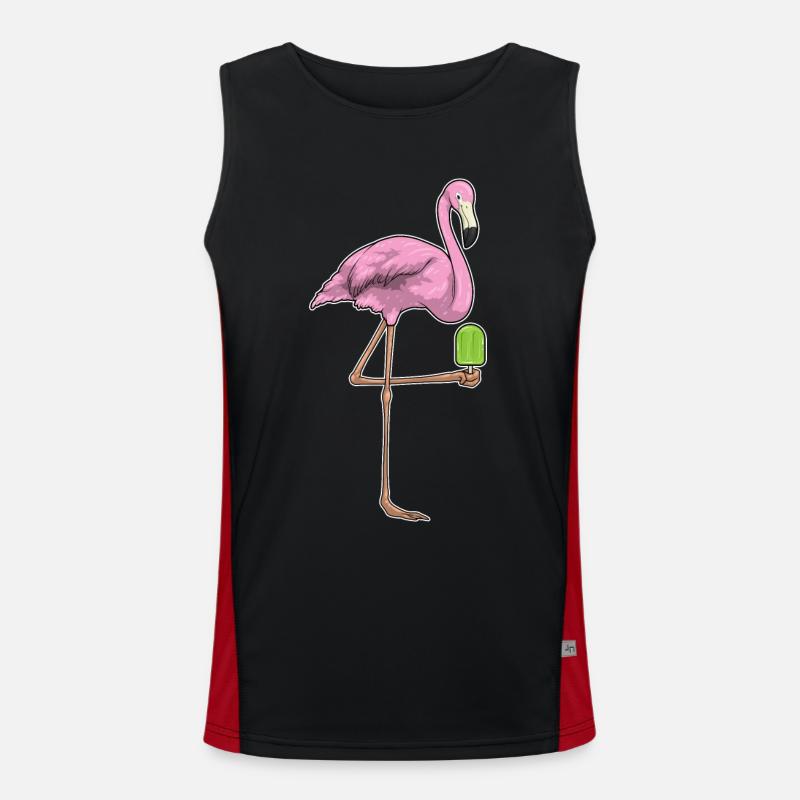 Flamingo Popsicles - Men's Functional Contrast Tank Top  - black/red