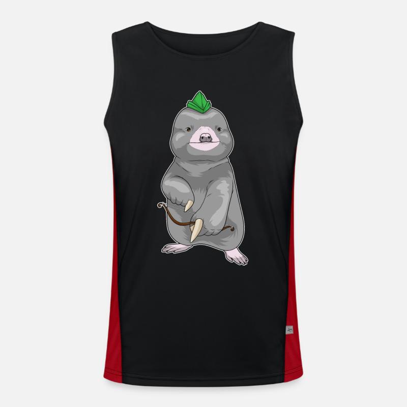 Mole Archer Bow - Men's Functional Contrast Tank Top - black/red