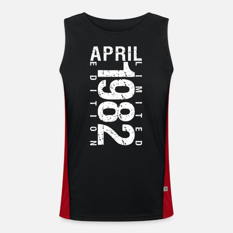 April 1982 April Geburtstagsgeschenk 1982 Funktionelles Kontrast-Tank Top für Männer 