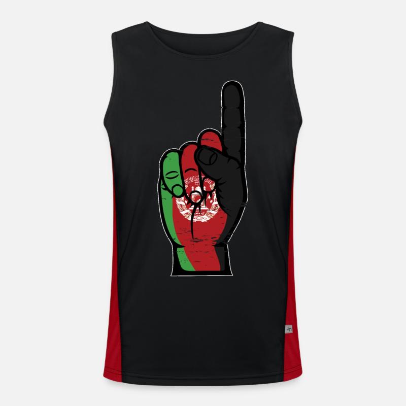 Drapeau de l’Afghanistan numéro 1 utilisé Débardeur respirant contrasté Homme 