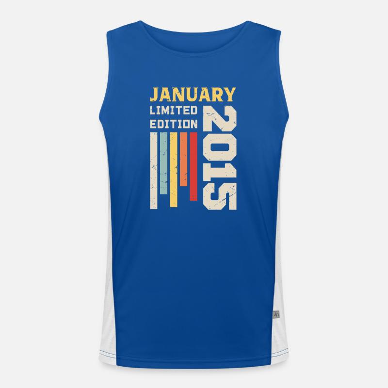 Januar 2015 - Januar 2015 Geburtstagsgeschenk Funktionelles Kontrast-Tank Top für Männer 
