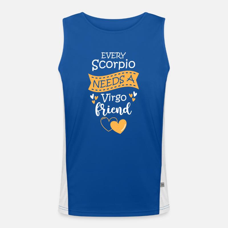 Zodiac sign Element August Men's Functional Contrast Tank Top 