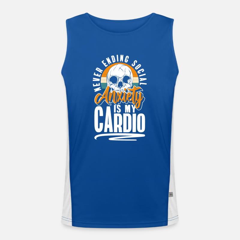 Sarcasm Crowd Mean Men's Functional Contrast Tank Top 