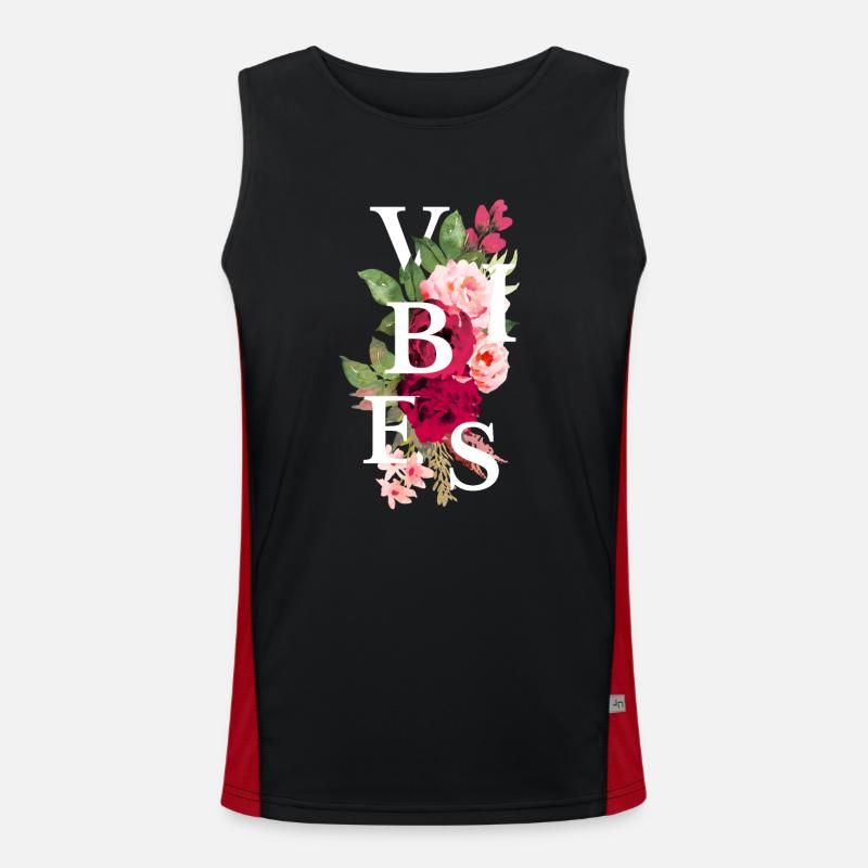 Vibes flowers Men's Functional Contrast Tank Top 