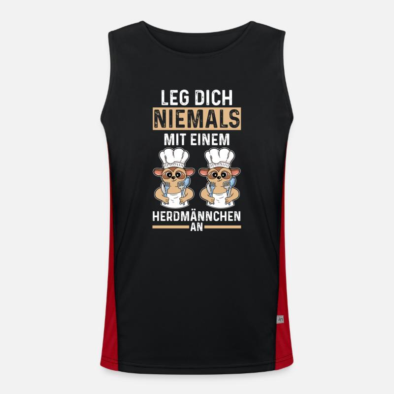 Erdmännchen Herdmännchen Funktionelles Kontrast-Tank Top für Männer 