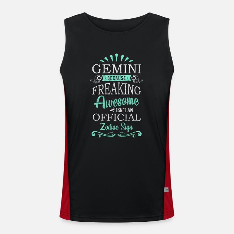 Zwilling Astrologie Juni Funktionelles Kontrast-Tank Top für Männer 