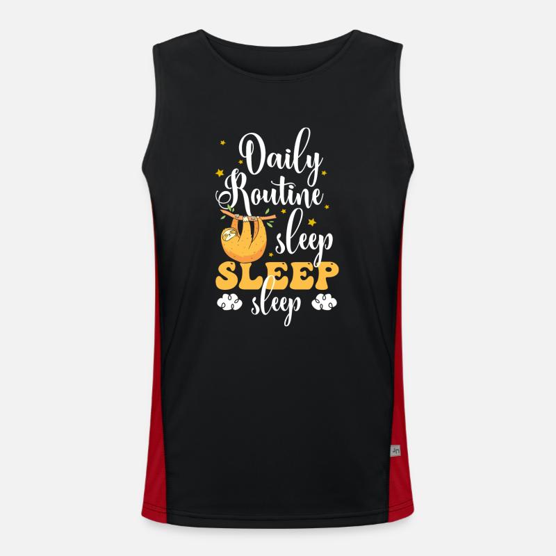 Schlaf Träumen Chillen Müde Funktionelles Kontrast-Tank Top für Männer 