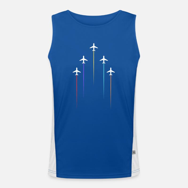 Farbige Freileitungen Funktionelles Kontrast-Tank Top für Männer 