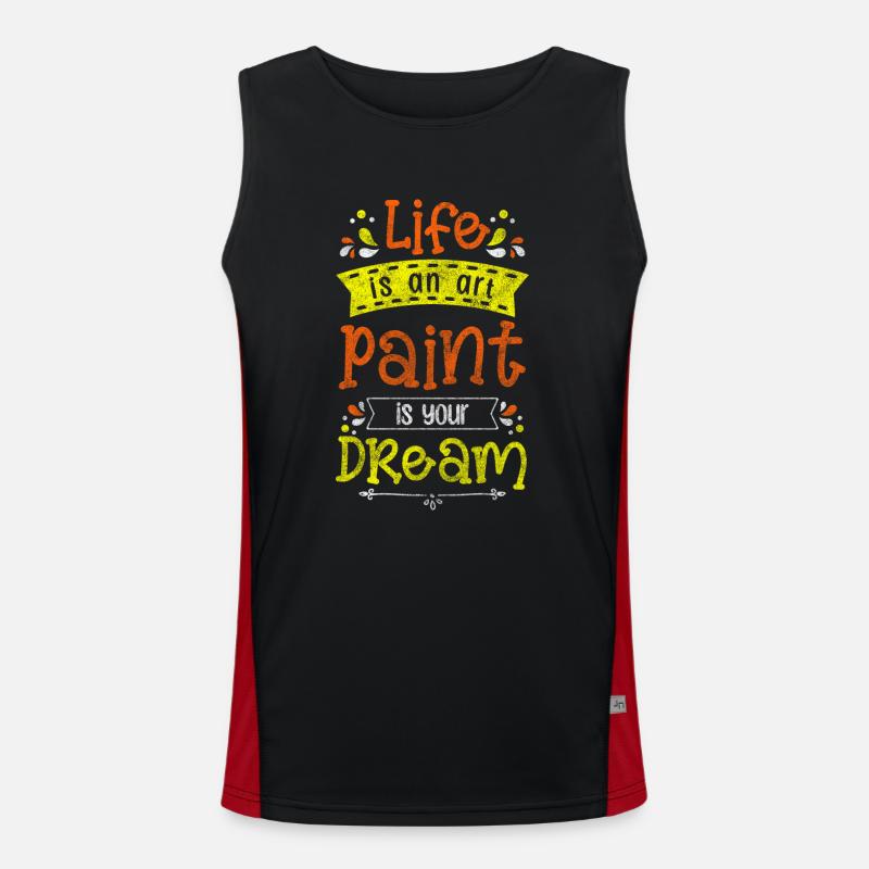 Painter Art Paint Roller Men's Functional Contrast Tank Top 