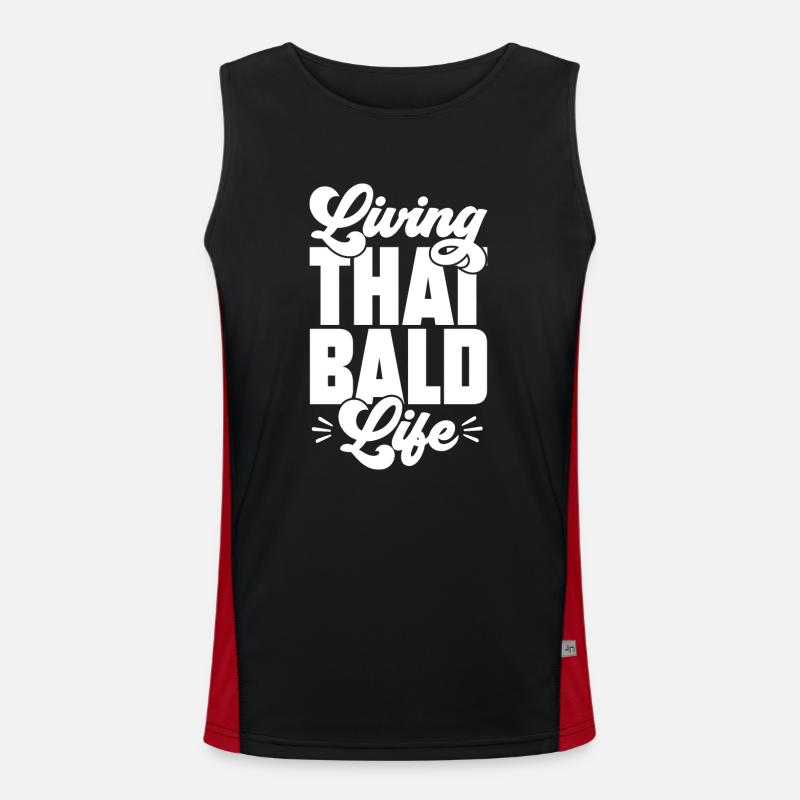 Bald Head Baldness Beard Bald Head Men's Functional Contrast Tank Top 