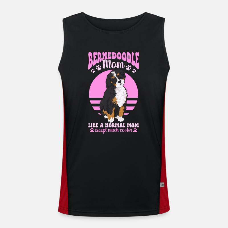 Bernedoodle Hund Funktionelles Kontrast-Tank Top für Männer 