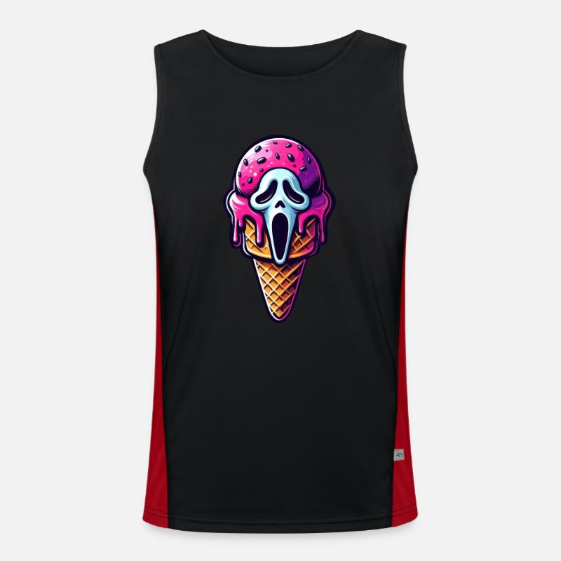 Eis-Schrei Funktionelles Kontrast-Tank Top für Männer 