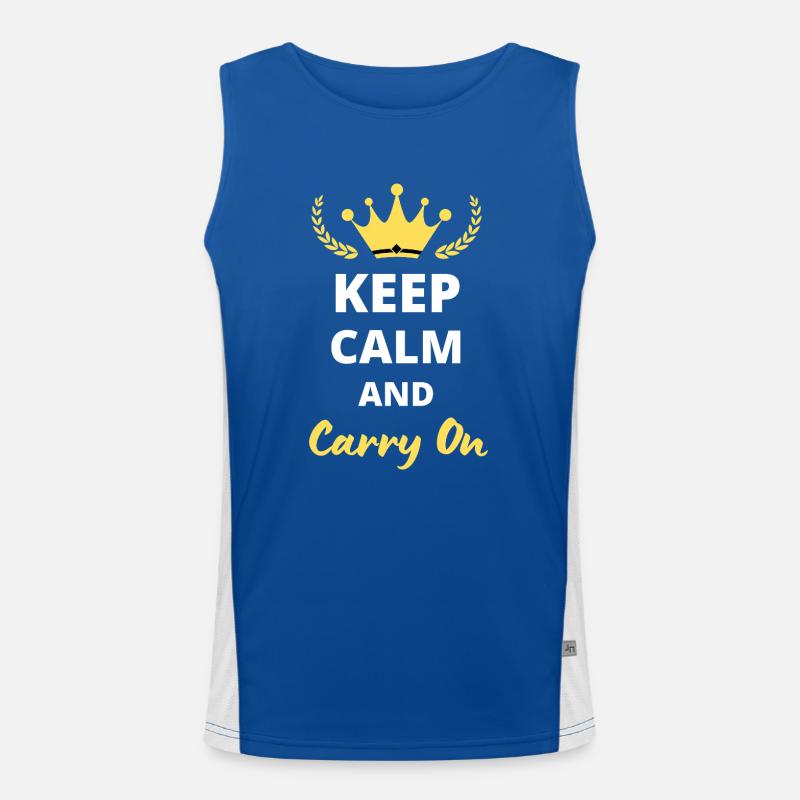 Keep Calm and Carry On Débardeur respirant contrasté Homme 