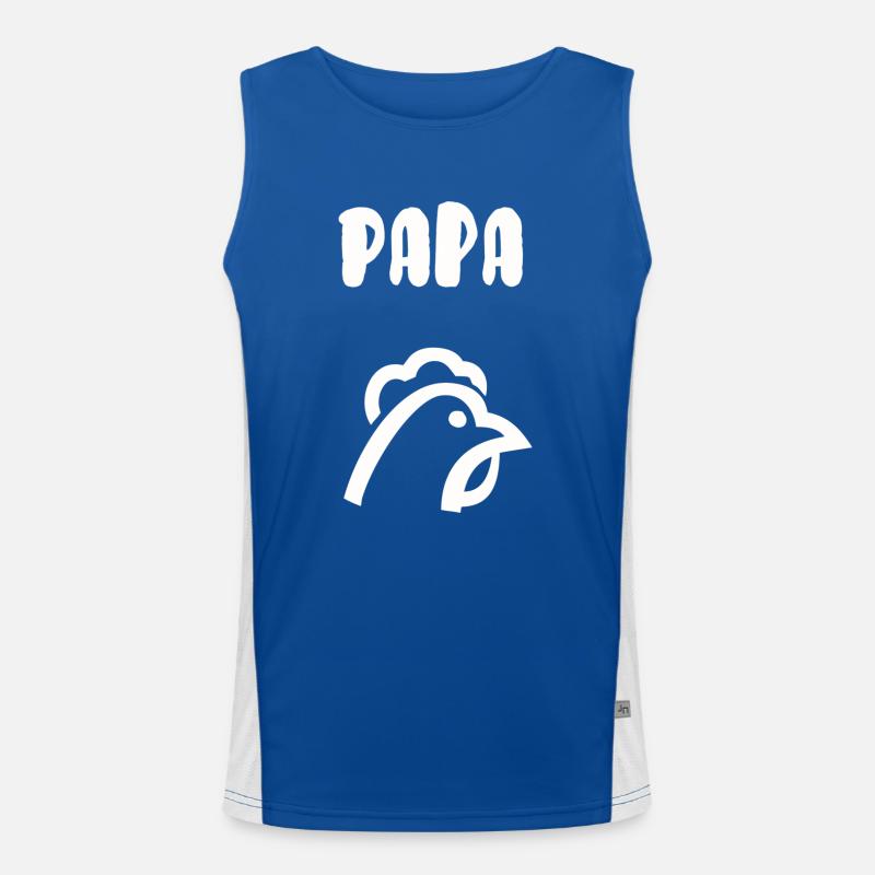 Papa Henne Funktionelles Kontrast-Tank Top für Männer 