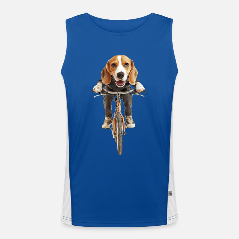 Beagle Funktionelles Kontrast-Tank Top für Männer 