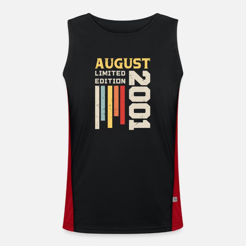 August 2001 - Geburtstagsgeschenk August 2001 August Funktionelles Kontrast-Tank Top für Männer 