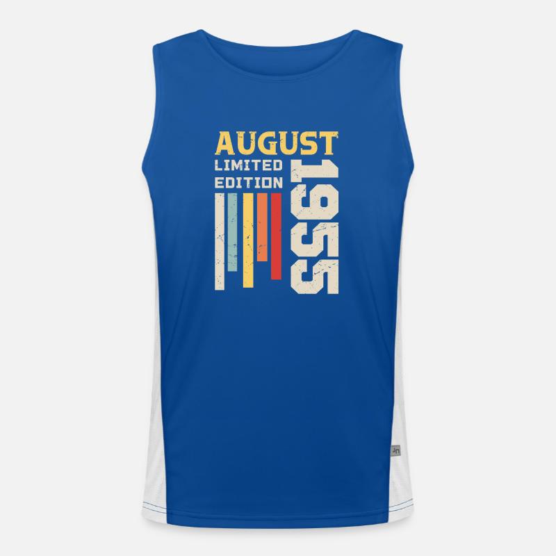 August 1955 - Geburtstagsgeschenk August 1955 August Funktionelles Kontrast-Tank Top für Männer 