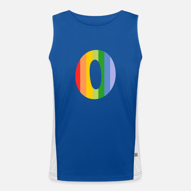 Buchstabe oder Regenbogen Funktionelles Kontrast-Tank Top für Männer 