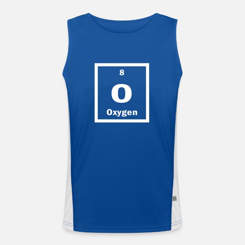 Oxygen O Periodic Table of Elements Science Men's Functional Contrast Tank Top 