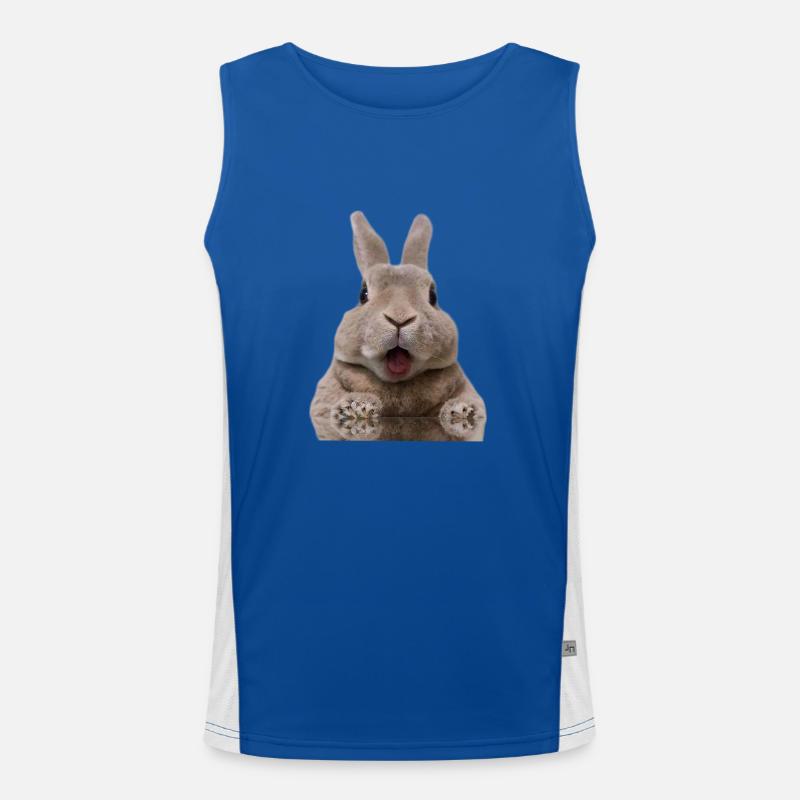 Kaninchen Funktionelles Kontrast-Tank Top für Männer 