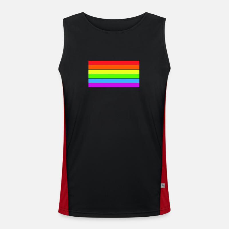 Rainbow flag Men's Functional Contrast Tank Top 