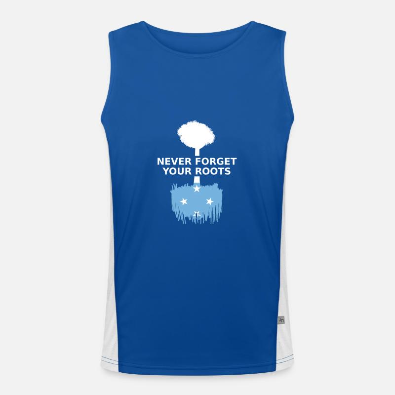 Mikronesien Never Forget Your Micronesian Roots Funktionelles Kontrast-Tank Top für Männer 