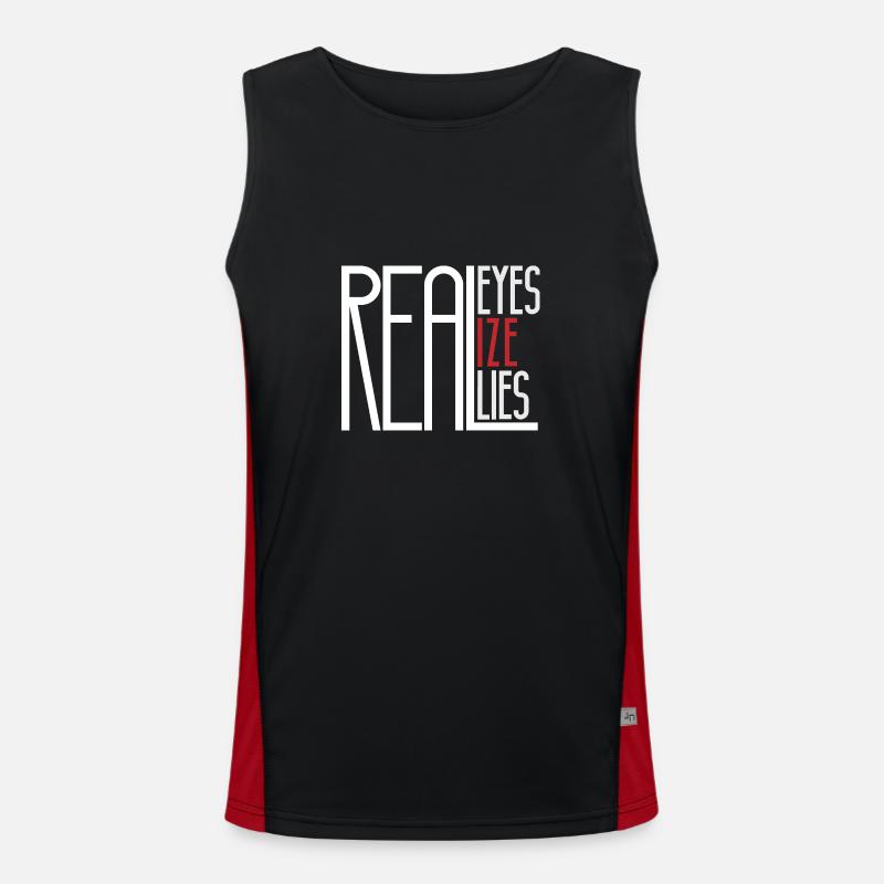 Echte Augen erkennen echte Lügen Funktionelles Kontrast-Tank Top für Männer 