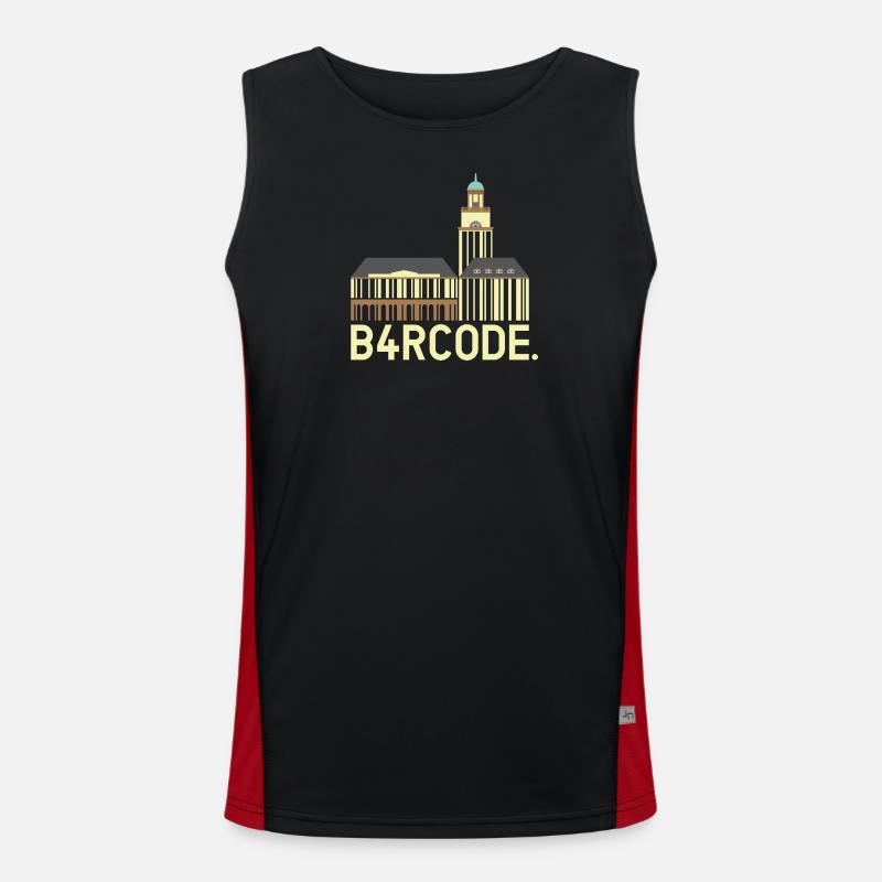 B4RCODE. Witten Funktionelles Kontrast-Tank Top für Männer 