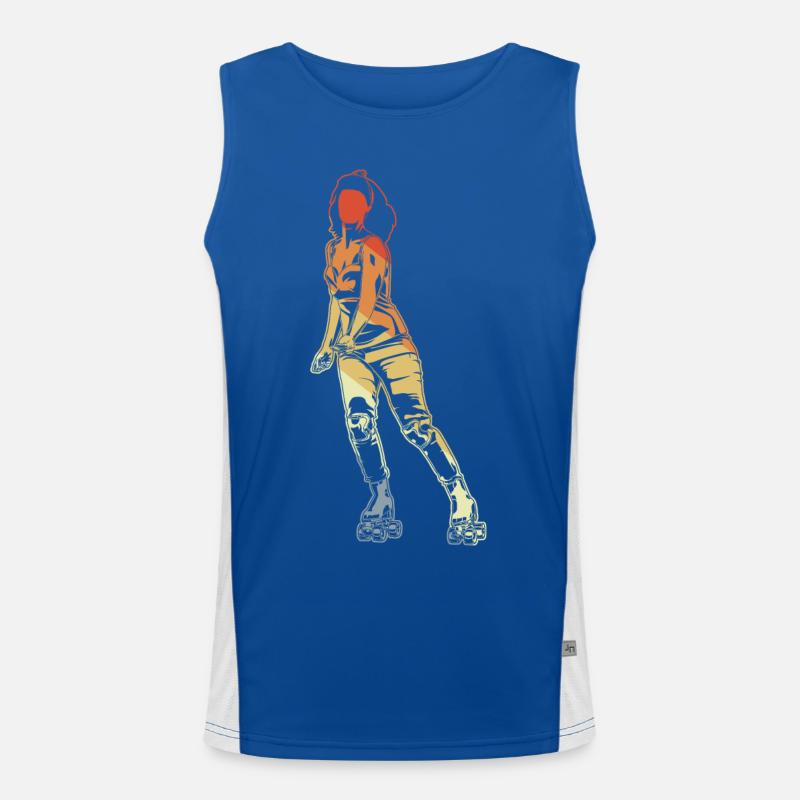 Roller skater Men's Functional Contrast Tank Top 