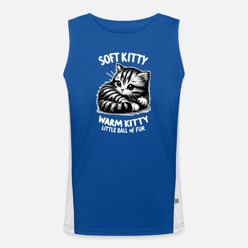 Soft Kitty (dark) Men's Functional Contrast Tank Top 