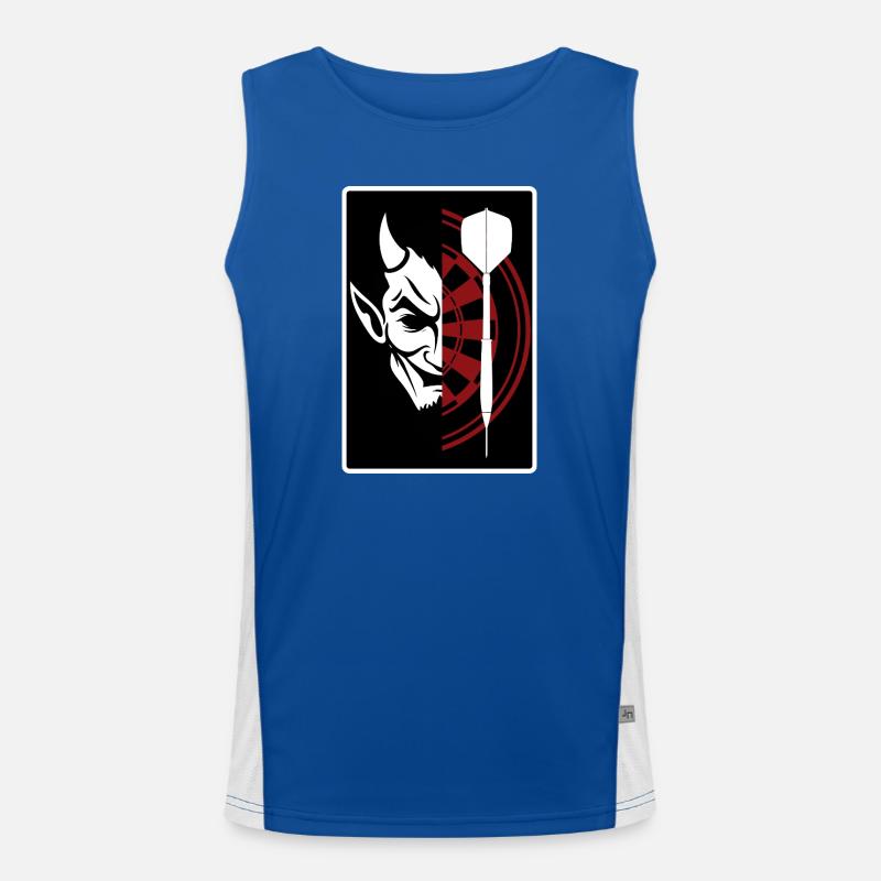 Fléchettes, cible de bœuf, jeu de fléchettes et diable. Débardeur respirant contrasté Homme 