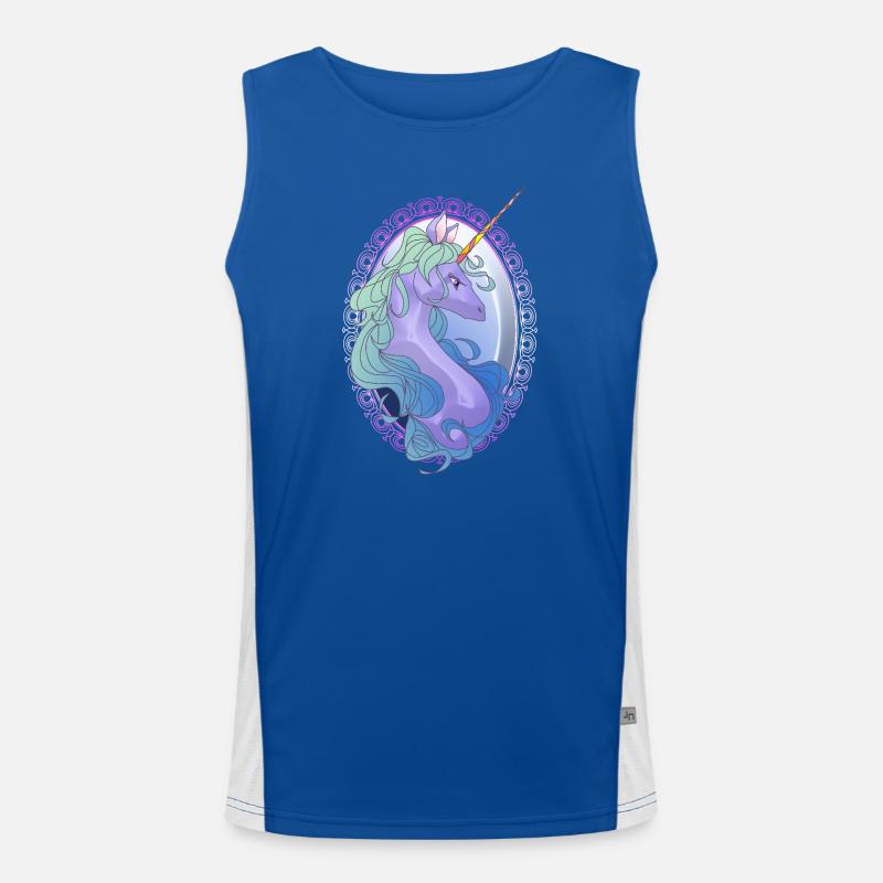 Elegante Einhorn-Spiegel-Kunst Einhorn-Mädchen Funktionelles Kontrast-Tank Top für Männer 