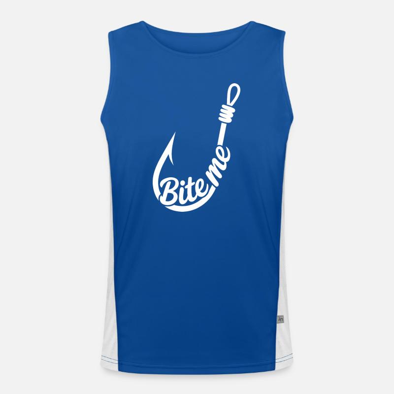 BiteMe Hooked Angel-Grafik Funktionelles Kontrast-Tank Top für Männer 