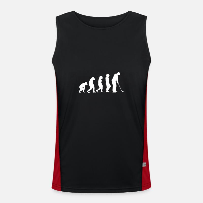 Golfer Evolution Golf - Men's Functional Contrast Tank Top  - black/red
