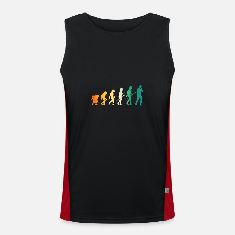 Harmonika Evolution Mundharmonika Funktionelles Kontrast-Tank Top für Männer 