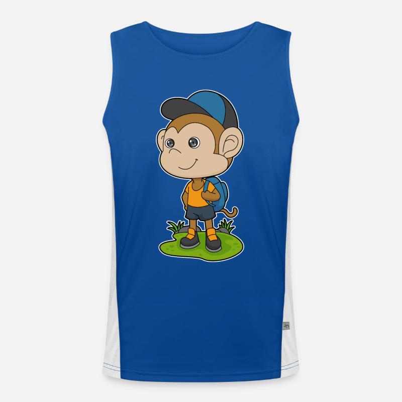 Affe Rucksack Cap Funktionelles Kontrast-Tank Top für Männer 