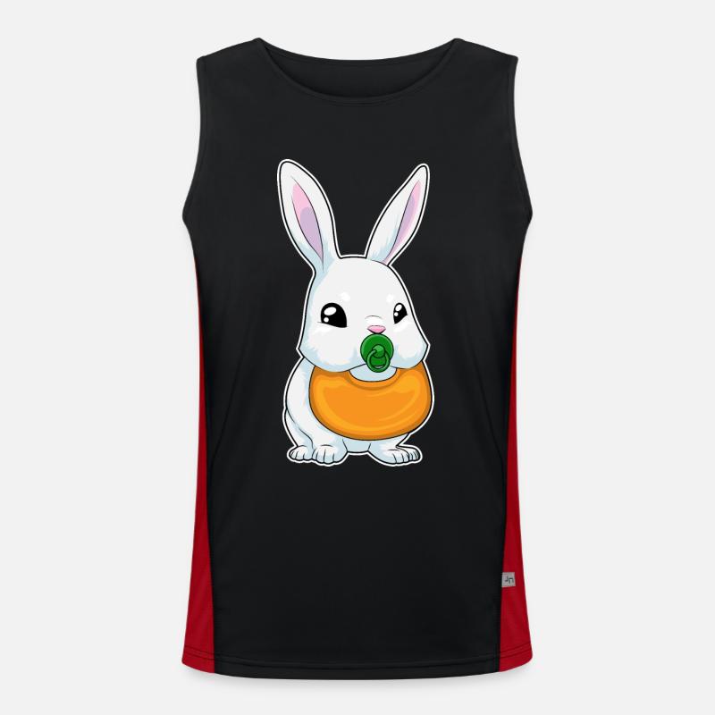 Bunny bib pacifier - Men's Functional Contrast Tank Top  - black/red