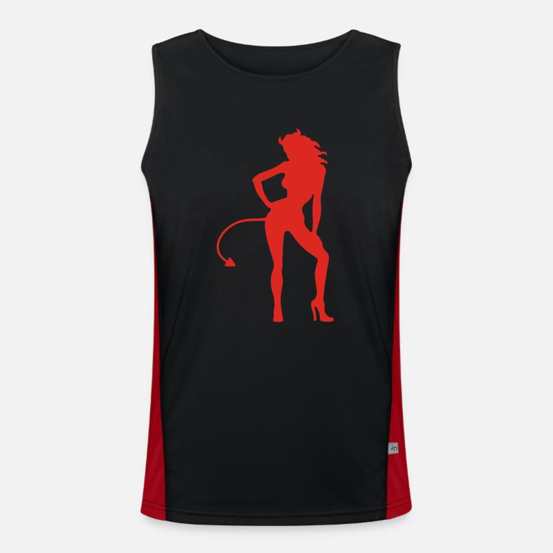 Teufelin - Devil Funktionelles Kontrast-Tank Top für Männer 
